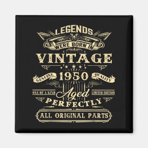 Íman Presente de 75º Aniversário Para Lenda Vintage Nas