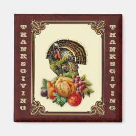 Íman Presente de Ação de Graças Vintage na Turquia e Pu