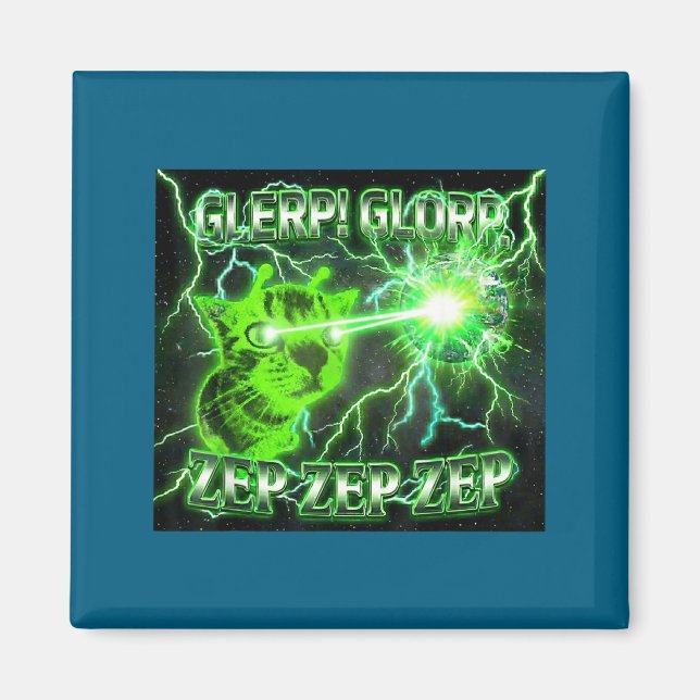 Íman Presente de Alien Silvestre Divertido Glerp Glorp  (Frente)