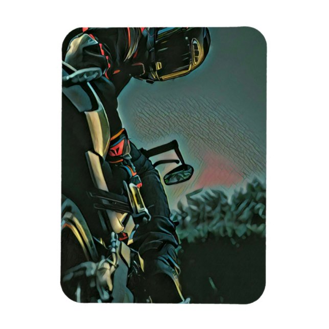 Íman presente de amante de motocicletas (Vertical)