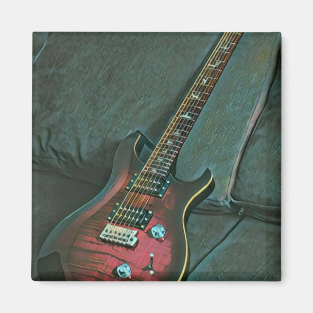 Íman presente de amantes de guitarra de músico (Frente)