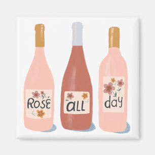 Íman presente de amantes de vinho do rosa All Day