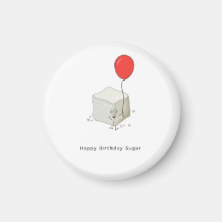 Íman Presente de aniversário, açúcar de feliz aniversár