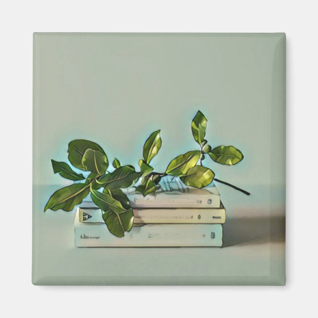 Íman presente de aniversário da biblioteca (Frente)