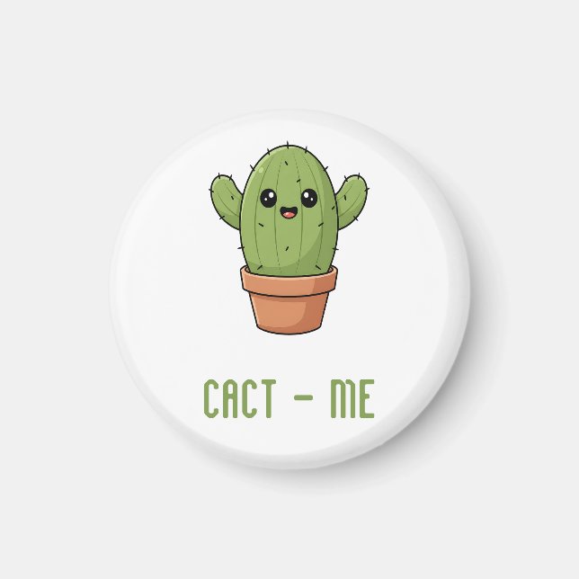 Íman Presente de Aniversário de Casal de Cactus Engraça (Frente)