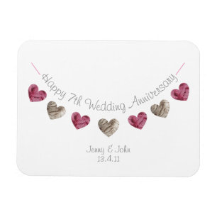 Íman presente de aniversário de casamento da 7 da Wool