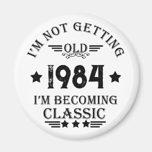 Íman presente de aniversário de vintage personalizado