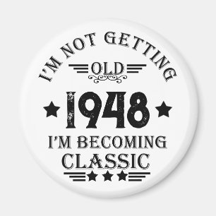 Íman presente de aniversário de vintage personalizado