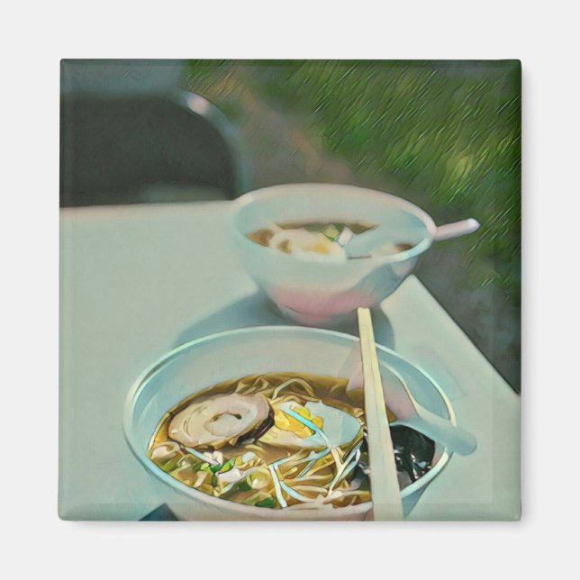 Íman presente de aniversário do Ramen (Frente)