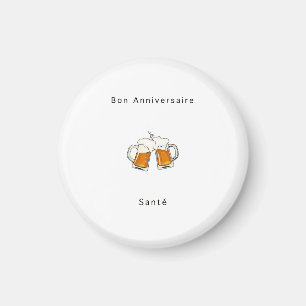 Íman Presente de aniversário francês, Feliz Aniversário