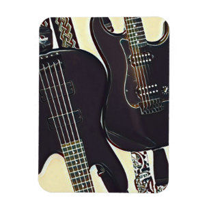 Íman Presente de aniversário guitarrista da Vintage