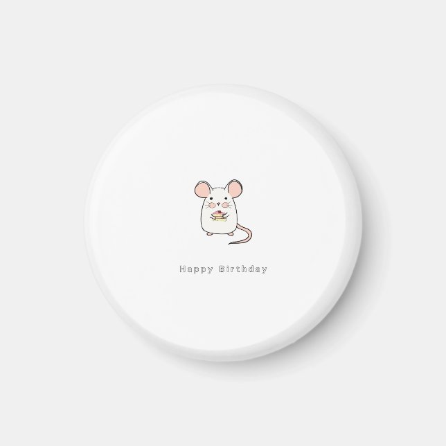 Íman Presente de aniversário, lindo presente de anivers (Frente)