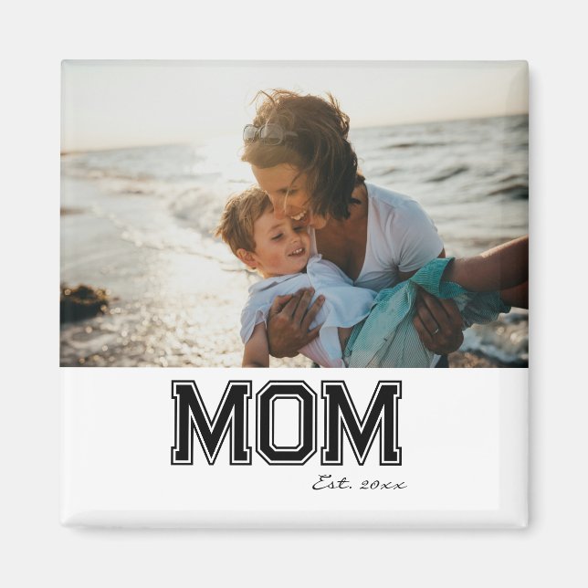Íman Presente de aniversário 'Mom Est' Dia das Mães Fot (Frente)