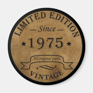 Íman Presente de aniversário vintage nascido em 1975