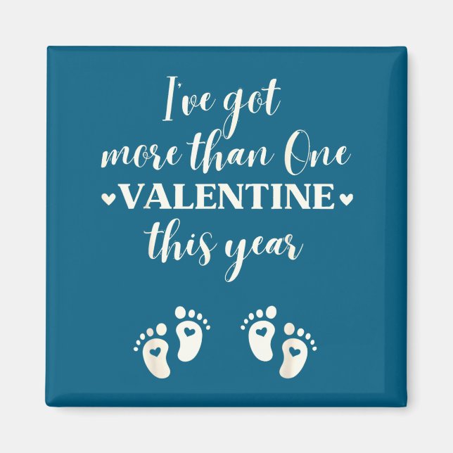 Íman Presente de Anúncio de Gravidez Gêmea Para Amiga G (Frente)