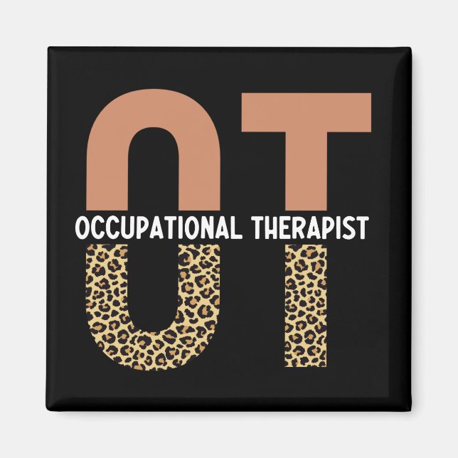 Íman Presente de Apreciação OT Terapista Ocupacional (Frente)