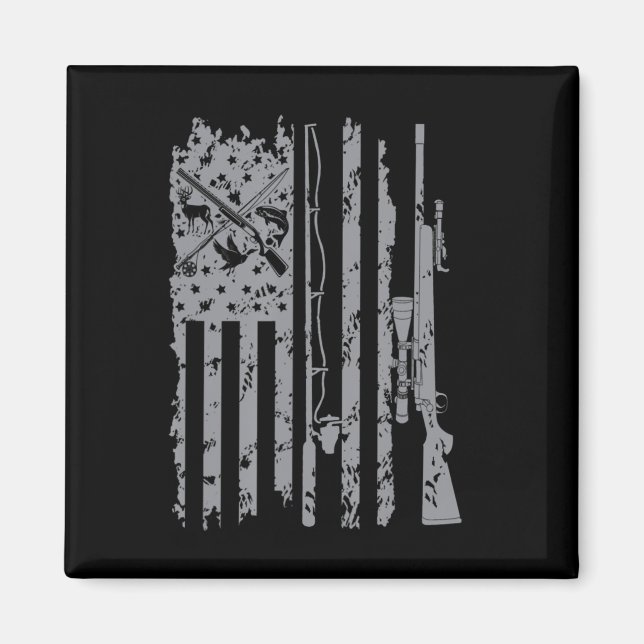 Íman Presente de bandeira americana para a caça à rocha (Frente)