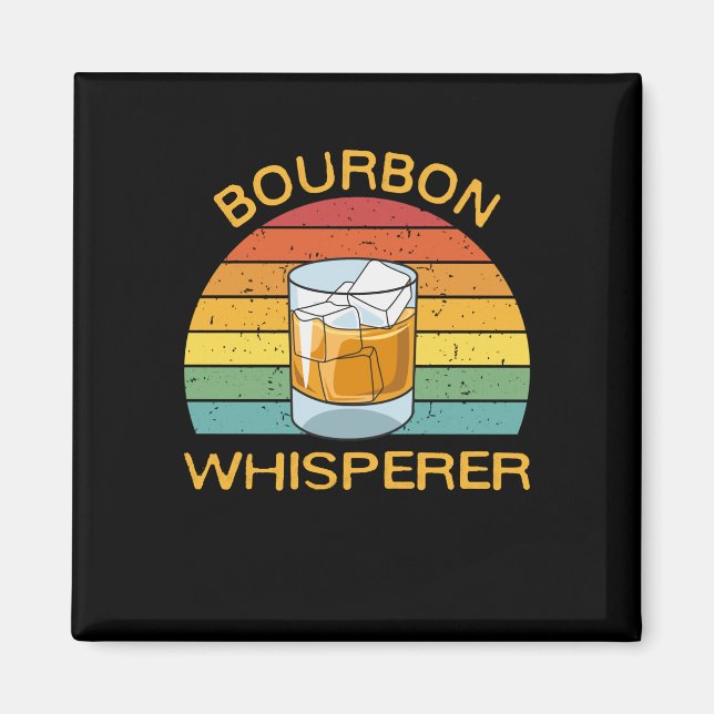 Íman Presente de Bebendo Bourbon Whisperer Whiskey Bour (Frente)