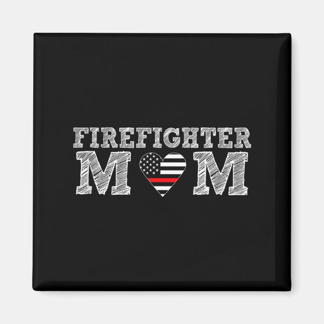 Íman Presente de Bombeiro Mãe Orgulhoso Bombeiro Citaçã (Frente)