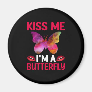 Íman Presente de borboleta Beije-Me Sou Uma Borboleta