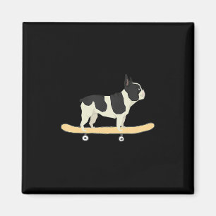Íman Presente de Cachorrinho Bulldog Francês de Skate