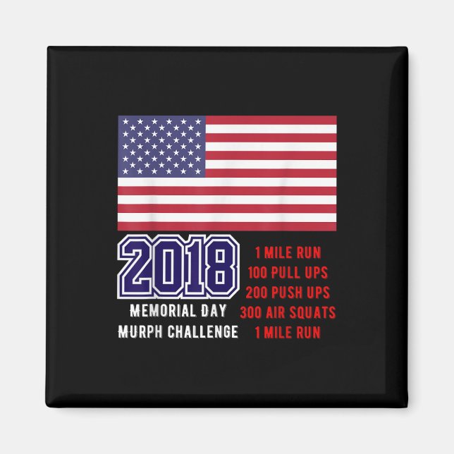 Íman Presente De Camisa Desafio Murph 2018 Para O Dia M (Frente)