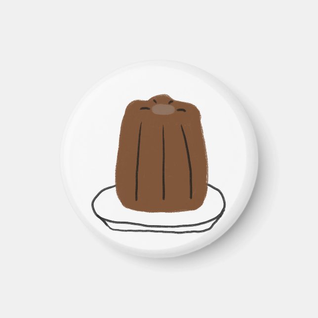 Íman Presente de Canelé Francês Feliz (Frente)