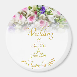 Íman Presente de casamento - Noiva com buquê de casame