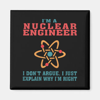 Íman Presente de citação engraçada de engenheiro nuclea