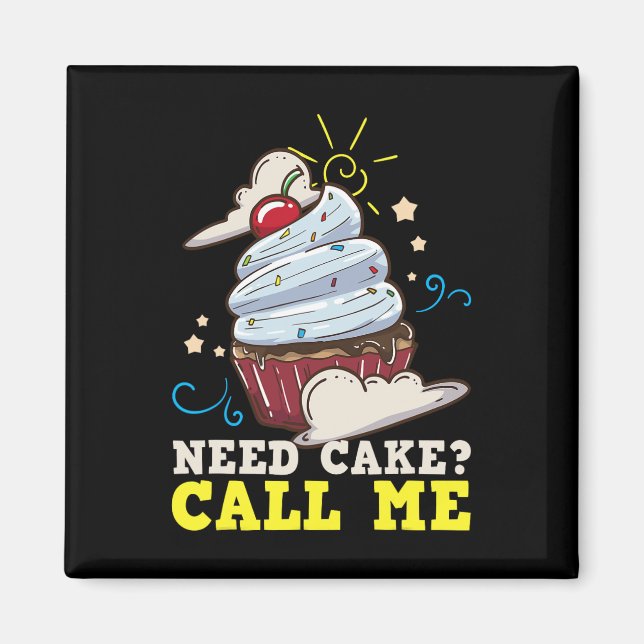 Íman Presente de Cupcake de Bake Baking Baker (Frente)