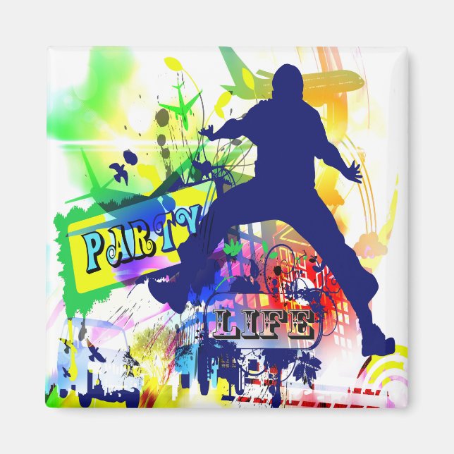 Íman Presente de dança de ímã de vida do partido (Frente)