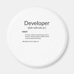 Íman Presente de definição de desenvolvedores engraç