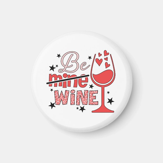 Íman Presente de Dia dos Namorados | Seja Minha Vinho (Frente)