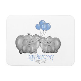 Íman presente de elefante do aniversário de casamento d