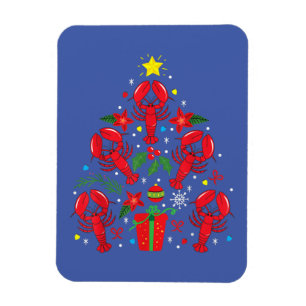 Íman Presente de Enfeites de natal de lagosta Engraçad