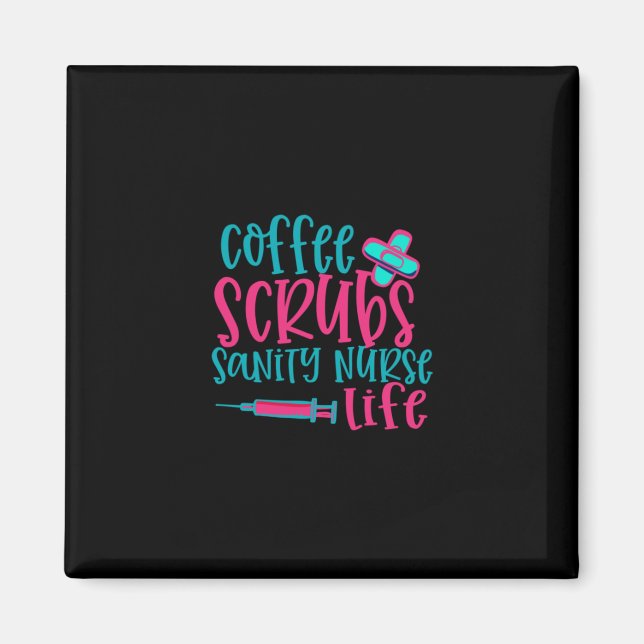 Íman Presente de Enfermeira | Café Escrubs Enfermeiros  (Frente)
