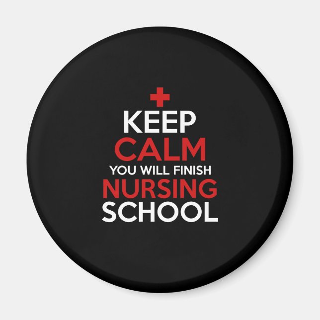 Íman Presente de Enfermeira | Fique Calmo Você Termina (Frente)