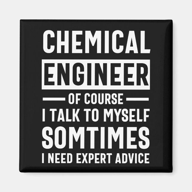 Íman Presente de Engenheiro Químico Engraçado (Frente)