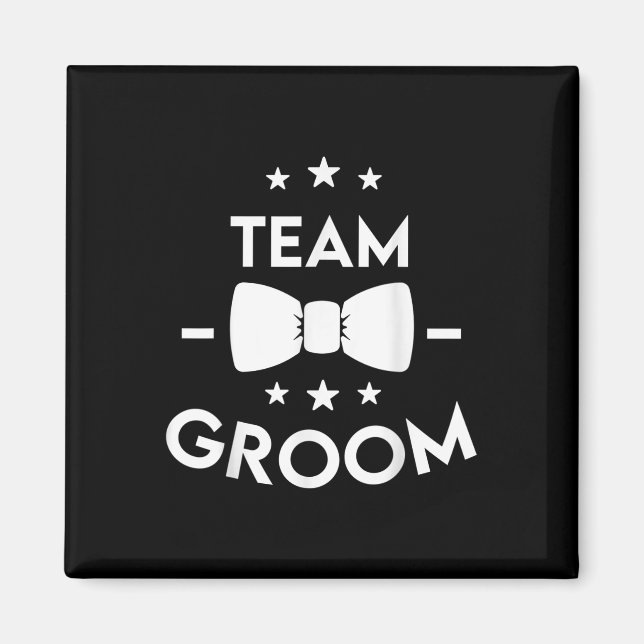 Íman Presente de Festa de casamento do Team Groom (Frente)