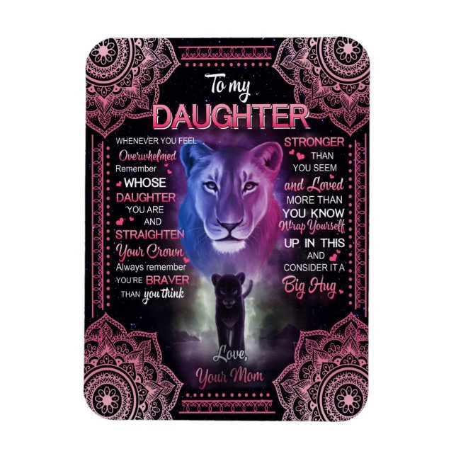 Íman Presente de Filha | Carta À Minha Filha Da Mãe (Vertical)