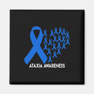 Íman Presente de fita azul de consciência