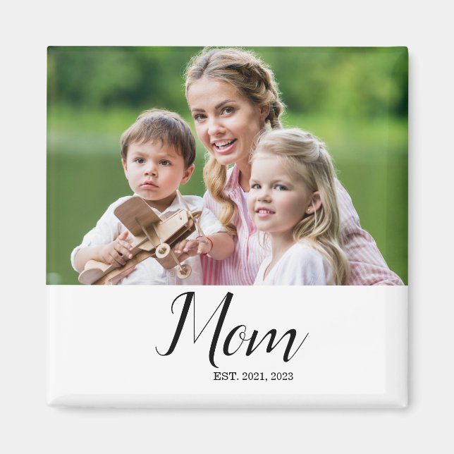 Íman Presente de Foto da Mamãe (Frente)