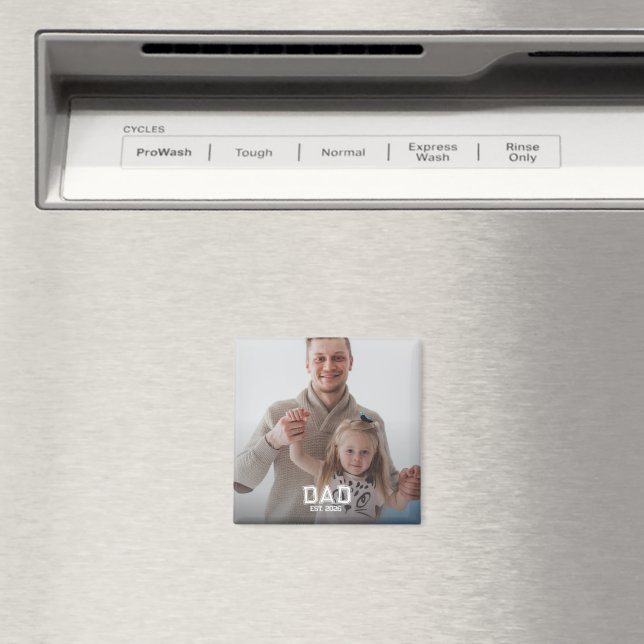 Íman Presente de Foto do Ano de Estabelecimento do Pai  (In Situ (Dishwasher))
