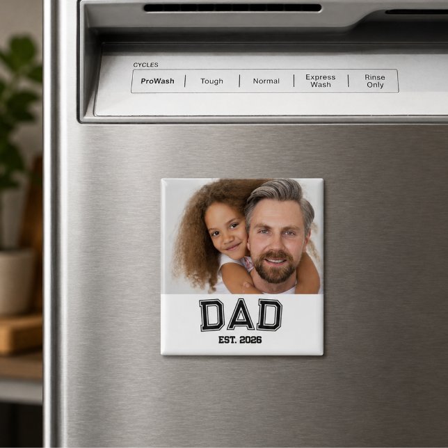 Íman Presente de foto do Ano de Fundação do Pai Minimal (Criador carregado)