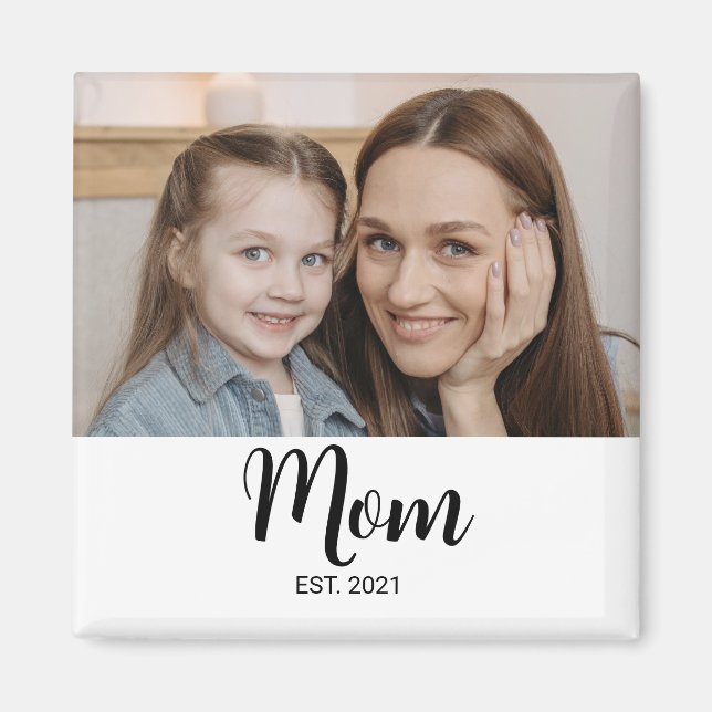 Íman Presente de Foto Estabelecida pela Mamãe (Frente)
