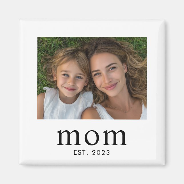 Íman Presente de Foto Estabelecida pela Mamãe (Frente)