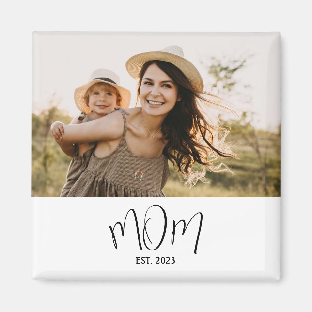 Íman Presente de Foto Estabelecida pela Mamãe (Frente)