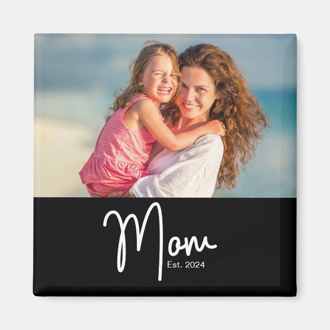 Íman Presente de Foto Estabelecida pela Mamãe (Frente)