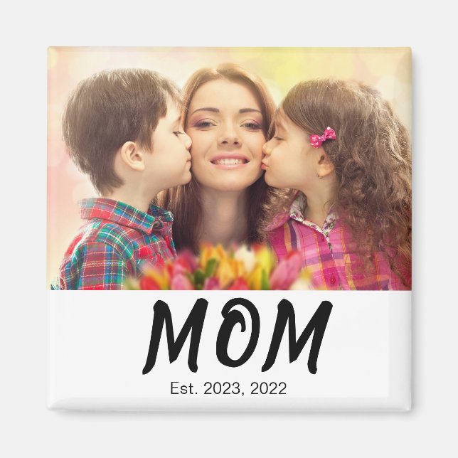 Íman Presente de Foto Estabelecida pela Mamãe (Frente)