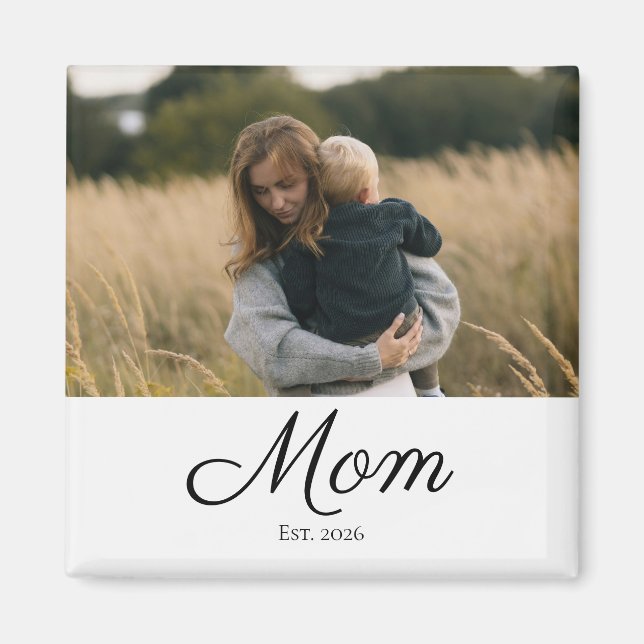 Íman Presente de Foto Estabelecida pela Mamãe (Frente)
